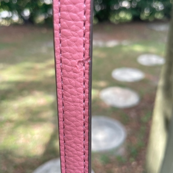 Patterned Crossbody Bag with Pink Strap - Picture 7 of 9